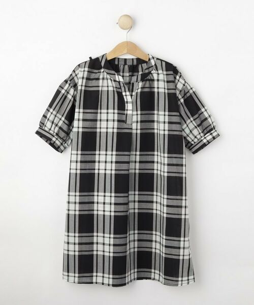 Dessin/デッサン 【リンクコーデ】ガーゼチェックワンピース ブラック(219) 11(110cm) Dessin/デッサン 【リンクコーデ】ガーゼチェックワンピース ブラック(219) 11(110cm)