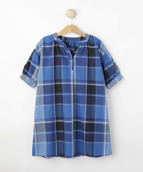 Dessin/デッサン 【リンクコーデ】ガーゼチェックワンピース ブルー(293) 11(110cm) Dessin/デッサン 【リンクコーデ】ガーゼチェックワンピース ブルー(293) 11(110cm)