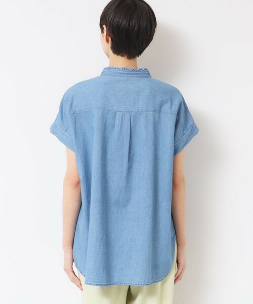 Dessin / デッサン シャツ・ブラウス | 【洗える】リネンブレンドデニムフリルシャツ | 詳細15