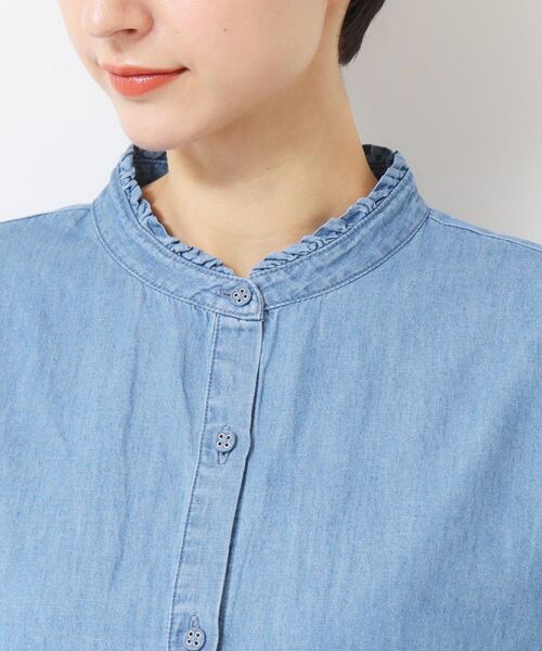 Dessin / デッサン シャツ・ブラウス | 【洗える】リネンブレンドデニムフリルシャツ | 詳細16