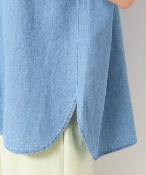 Dessin / デッサン シャツ・ブラウス | 【洗える】リネンブレンドデニムフリルシャツ | 詳細18