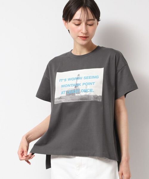 Dessin / デッサン Tシャツ | 【洗える】フォトプリントTシャツ(XS~L)(チャコールグレー(014))