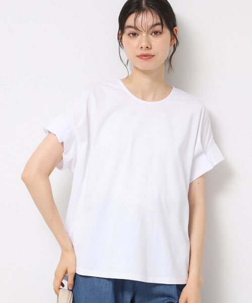 Dessin / デッサン カットソー | 【洗える】袖タックデザインカットソー(ホワイト(002))