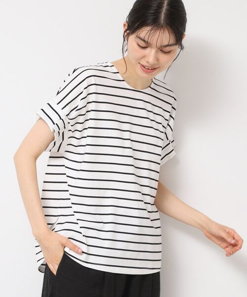 Dessin / デッサン カットソー | 【洗える】袖タックデザインカットソー(ブラック(319))