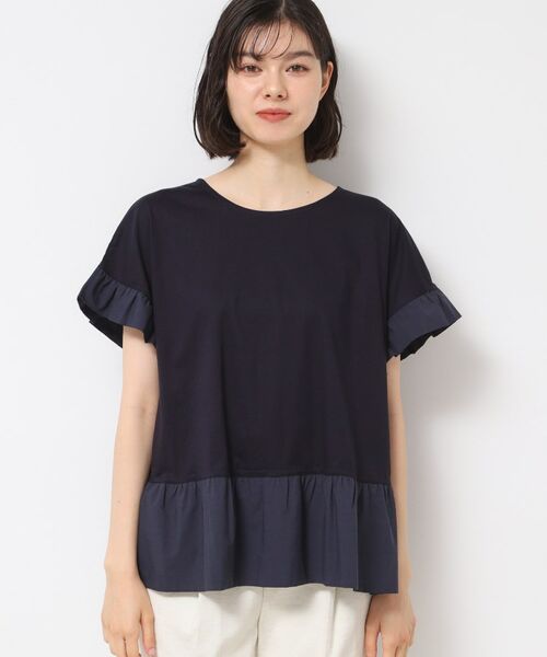 Dessin / デッサン カットソー | ◆【洗える】ラッフルドッキングカットソー | 詳細13