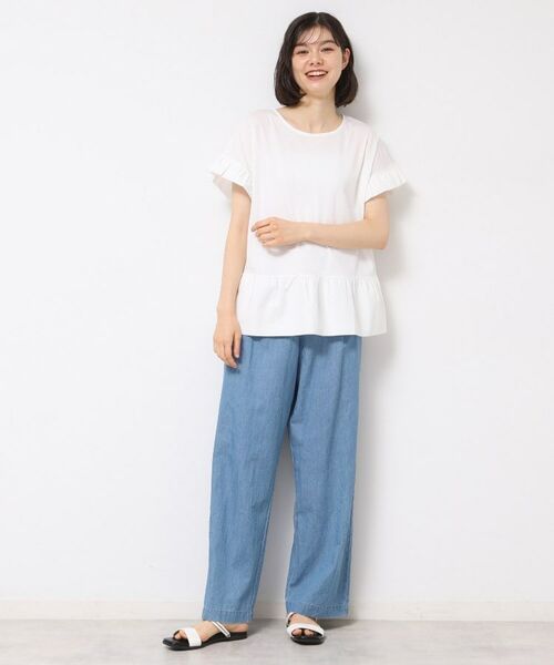 Dessin / デッサン カットソー | ◆【洗える】ラッフルドッキングカットソー | 詳細3