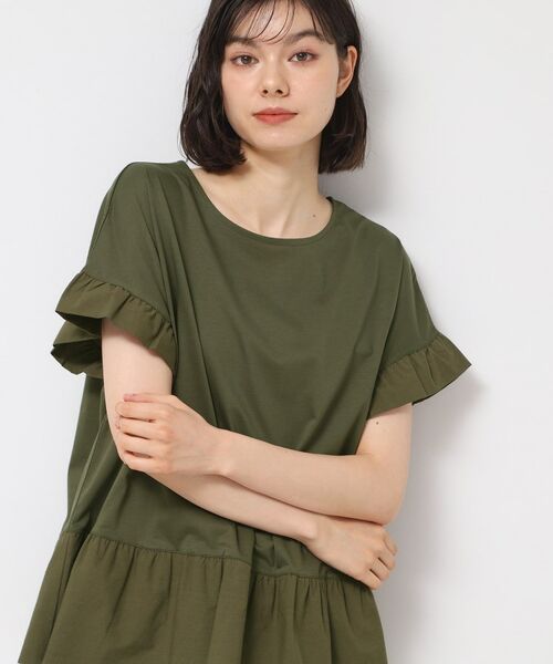 Dessin / デッサン カットソー | ◆【洗える】ラッフルドッキングカットソー | 詳細5