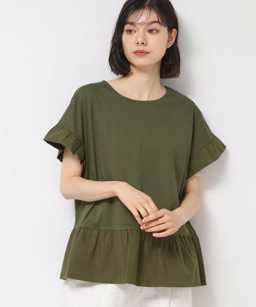 Dessin / デッサン カットソー | ◆【洗える】ラッフルドッキングカットソー | 詳細6