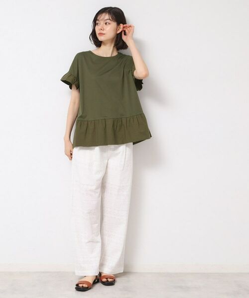 Dessin / デッサン カットソー | ◆【洗える】ラッフルドッキングカットソー | 詳細7