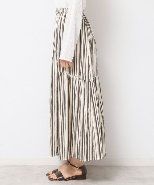 Dessin / デッサン ロング・マキシ丈スカート | ◆【ウエストゴム・洗える】ストライプ柄切り替えスカート | 詳細14