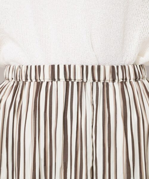 Dessin / デッサン ロング・マキシ丈スカート | ◆【ウエストゴム・洗える】ストライプ柄切り替えスカート | 詳細16