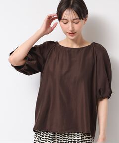 Dessin / デッサン シャツ・ブラウス | 【洗える】バッグギャザー入り五分袖ボリュームブラウス