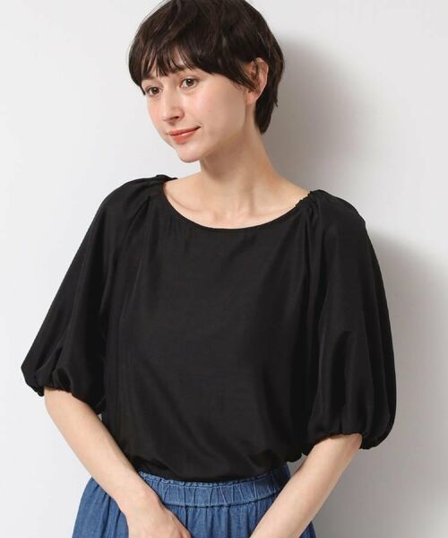 Dessin / デッサン シャツ・ブラウス | 【洗える】バッグギャザー入り五分袖ボリュームブラウス | 詳細1