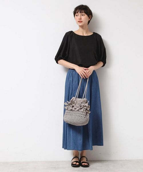 Dessin / デッサン シャツ・ブラウス | 【洗える】バッグギャザー入り五分袖ボリュームブラウス | 詳細4