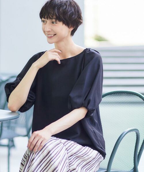 Dessin / デッサン シャツ・ブラウス | 【洗える】バッグギャザー入り五分袖ボリュームブラウス | 詳細6