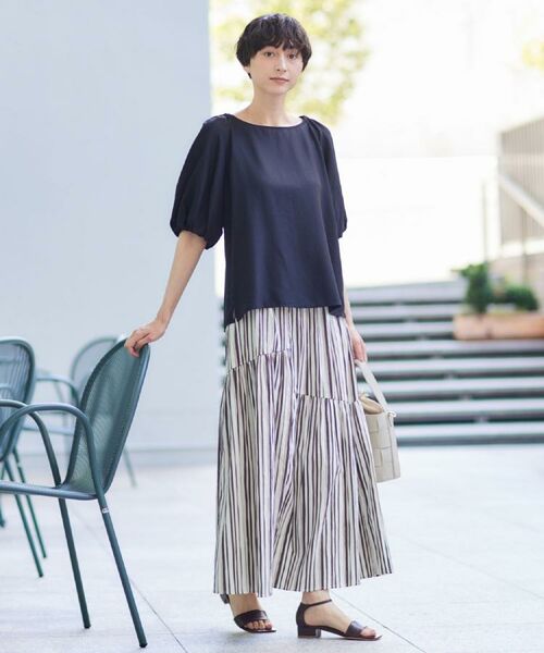 Dessin / デッサン シャツ・ブラウス | 【洗える】バッグギャザー入り五分袖ボリュームブラウス | 詳細8