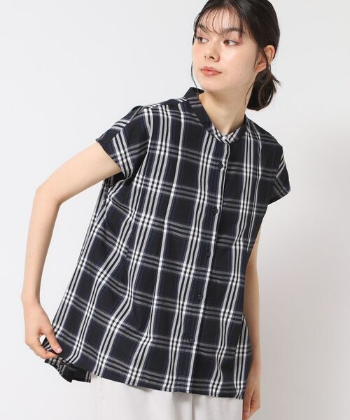 Dessin / デッサン シャツ・ブラウス | 【洗える】フレンチスリーブフレアーブラウス(XS~L)(ブルー(293))