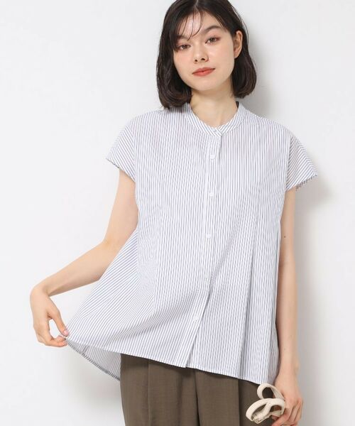 Dessin / デッサン シャツ・ブラウス | 【洗える】フレンチスリーブフレアーブラウス(XS~L)(ホワイト(301))