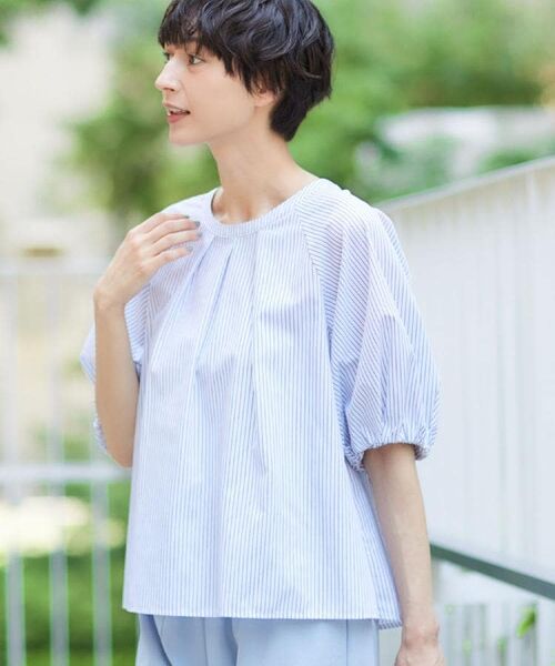 Dessin / デッサン シャツ・ブラウス | 【洗える】ギャザー入りバルーンスリーブブラウス(ホワイト(301))