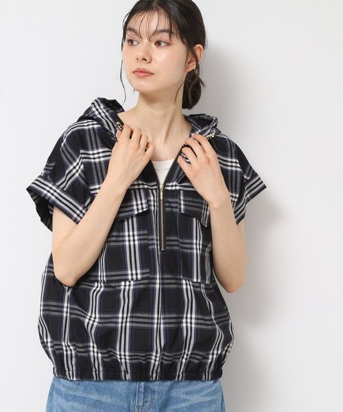 Dessin / デッサン シャツ・ブラウス | 【洗える】ハーフジップフーディーシャツ | 詳細1