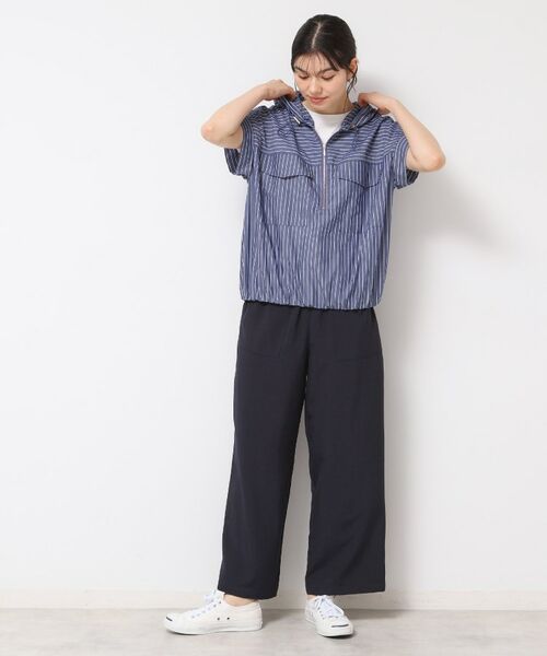 Dessin / デッサン シャツ・ブラウス | 【洗える】ハーフジップフーディーシャツ | 詳細10