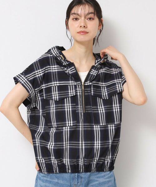 Dessin / デッサン シャツ・ブラウス | 【洗える】ハーフジップフーディーシャツ | 詳細2