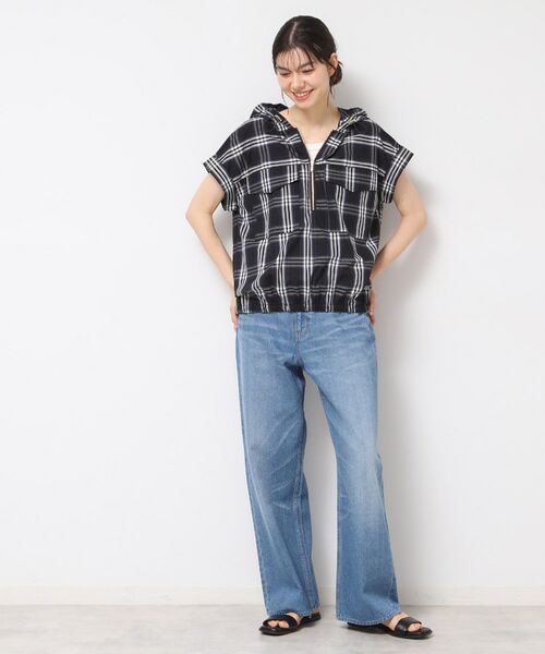 Dessin / デッサン シャツ・ブラウス | 【洗える】ハーフジップフーディーシャツ | 詳細3