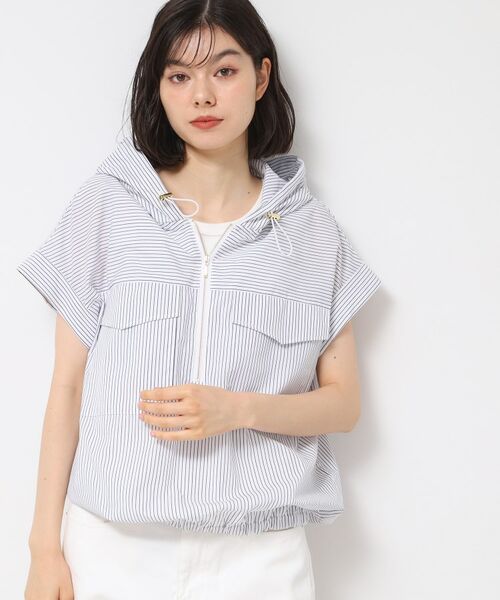 Dessin / デッサン シャツ・ブラウス | 【洗える】ハーフジップフーディーシャツ | 詳細5