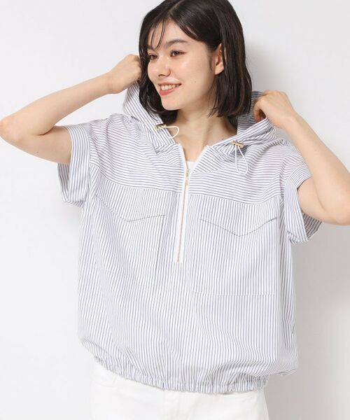 Dessin / デッサン シャツ・ブラウス | 【洗える】ハーフジップフーディーシャツ | 詳細6