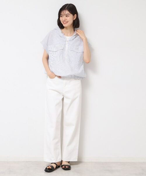 Dessin / デッサン シャツ・ブラウス | 【洗える】ハーフジップフーディーシャツ | 詳細7