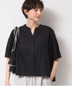 Dessin / デッサン シャツ・ブラウス | 【二の腕カバー・洗える】リネンブレンド袖切り替えブラウス