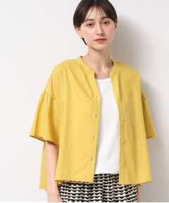 Dessin / デッサン シャツ・ブラウス | 【二の腕カバー・洗える】リネンブレンド袖切り替えブラウス