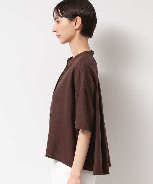 Dessin / デッサン シャツ・ブラウス | 【二の腕カバー・洗える】リネンブレンド袖切り替えブラウス | 詳細14