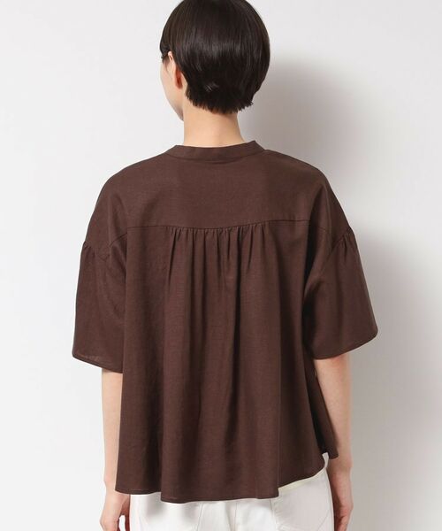 Dessin / デッサン シャツ・ブラウス | 【二の腕カバー・洗える】リネンブレンド袖切り替えブラウス | 詳細15