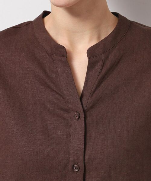 Dessin / デッサン シャツ・ブラウス | 【二の腕カバー・洗える】リネンブレンド袖切り替えブラウス | 詳細16