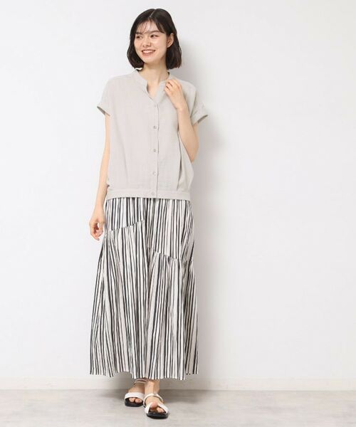 Dessin / デッサン シャツ・ブラウス | 【洗える】フレンチスリーブスキッパーシャツ(XS~L) | 詳細7