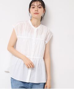 Dessin / デッサン シャツ・ブラウス | 【洗える】シャーリングペプラムブラウス