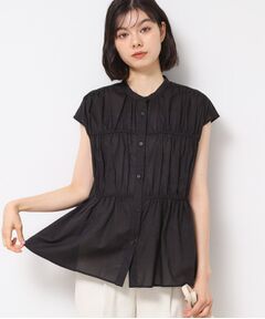 Dessin / デッサン シャツ・ブラウス | 【洗える】シャーリングペプラムブラウス