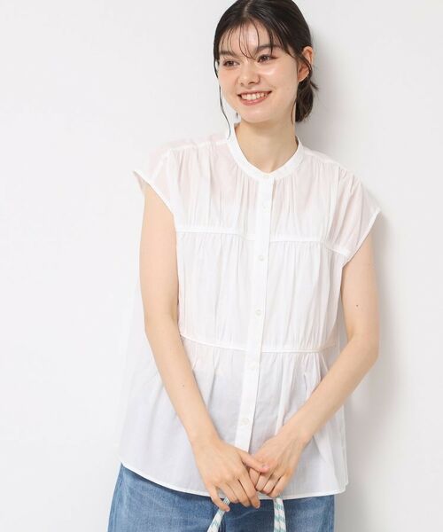 Dessin / デッサン シャツ・ブラウス | 【洗える】シャーリングペプラムブラウス | 詳細1