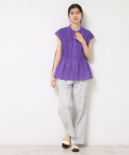 Dessin / デッサン シャツ・ブラウス | 【洗える】シャーリングペプラムブラウス | 詳細10