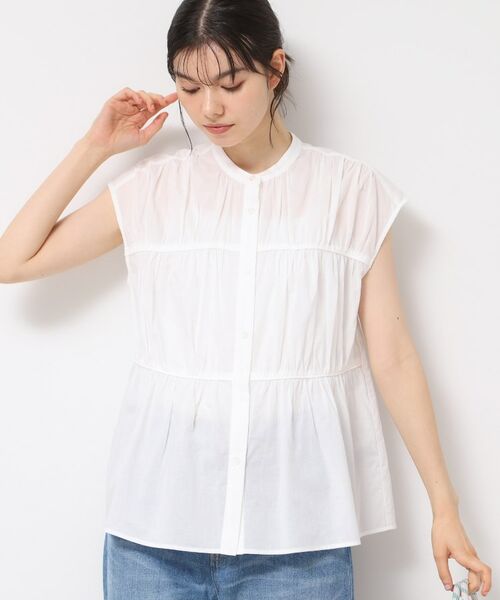 Dessin / デッサン シャツ・ブラウス | 【洗える】シャーリングペプラムブラウス | 詳細2