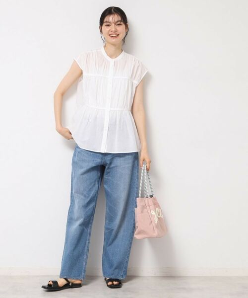 Dessin / デッサン シャツ・ブラウス | 【洗える】シャーリングペプラムブラウス | 詳細3