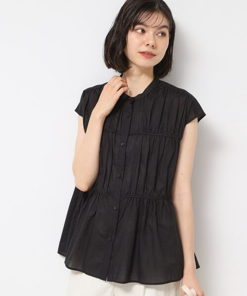 Dessin / デッサン シャツ・ブラウス | 【洗える】シャーリングペプラムブラウス | 詳細5