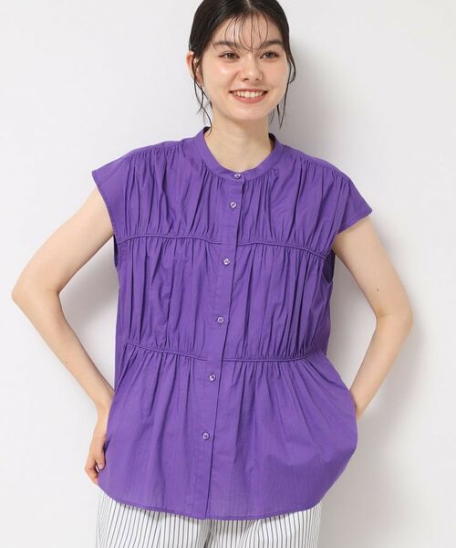 Dessin / デッサン シャツ・ブラウス | 【洗える】シャーリングペプラムブラウス | 詳細9