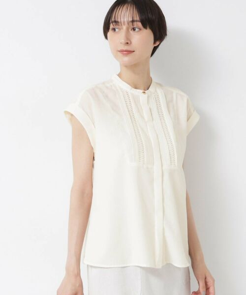 Dessin / デッサン シャツ・ブラウス | 【洗える】ピンタックデザインフレンチスリーブブラウス | 詳細1