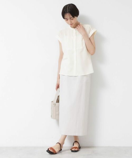 Dessin / デッサン シャツ・ブラウス | 【洗える】ピンタックデザインフレンチスリーブブラウス | 詳細3