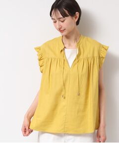 Dessin / デッサン シャツ・ブラウス | 【洗える】レーヨン麻フリルスリーブブラウス