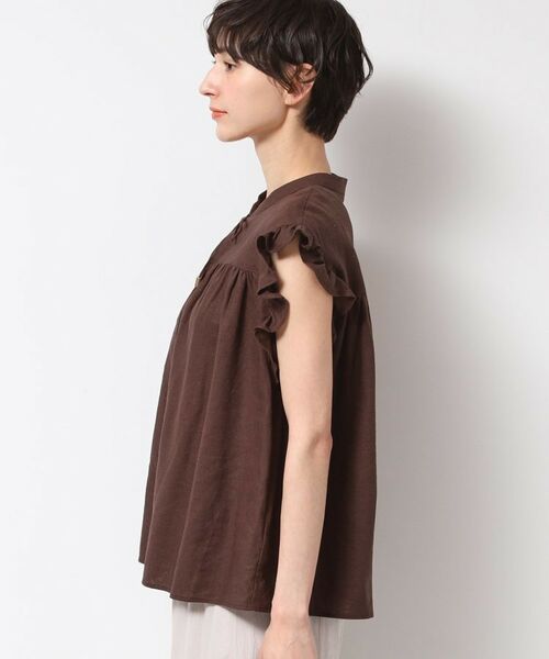 Dessin / デッサン シャツ・ブラウス | 【洗える】レーヨン麻フリルスリーブブラウス | 詳細14