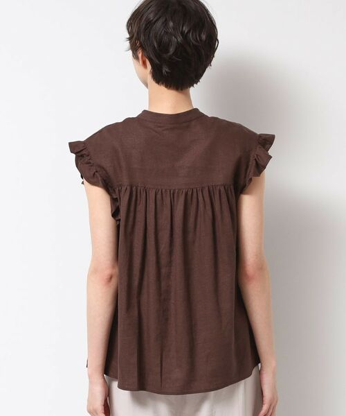 Dessin / デッサン シャツ・ブラウス | 【洗える】レーヨン麻フリルスリーブブラウス | 詳細15