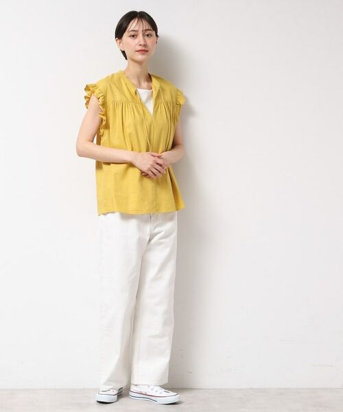 Dessin / デッサン シャツ・ブラウス | 【洗える】レーヨン麻フリルスリーブブラウス | 詳細7